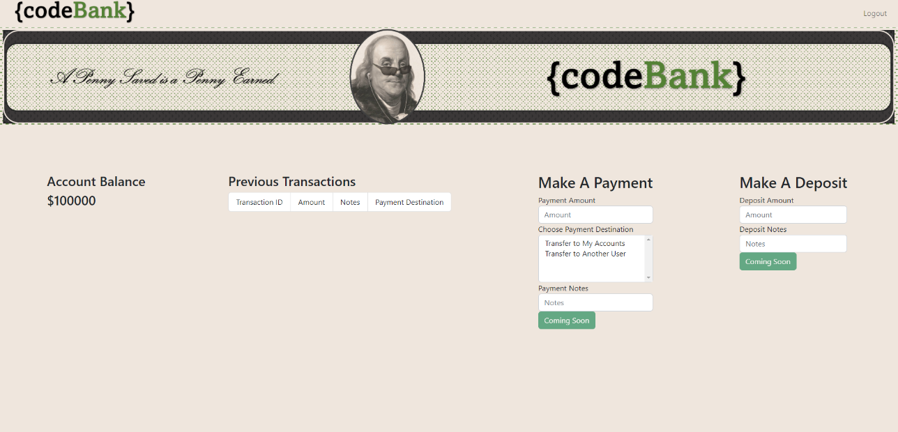 Code Bank Checking Page Image